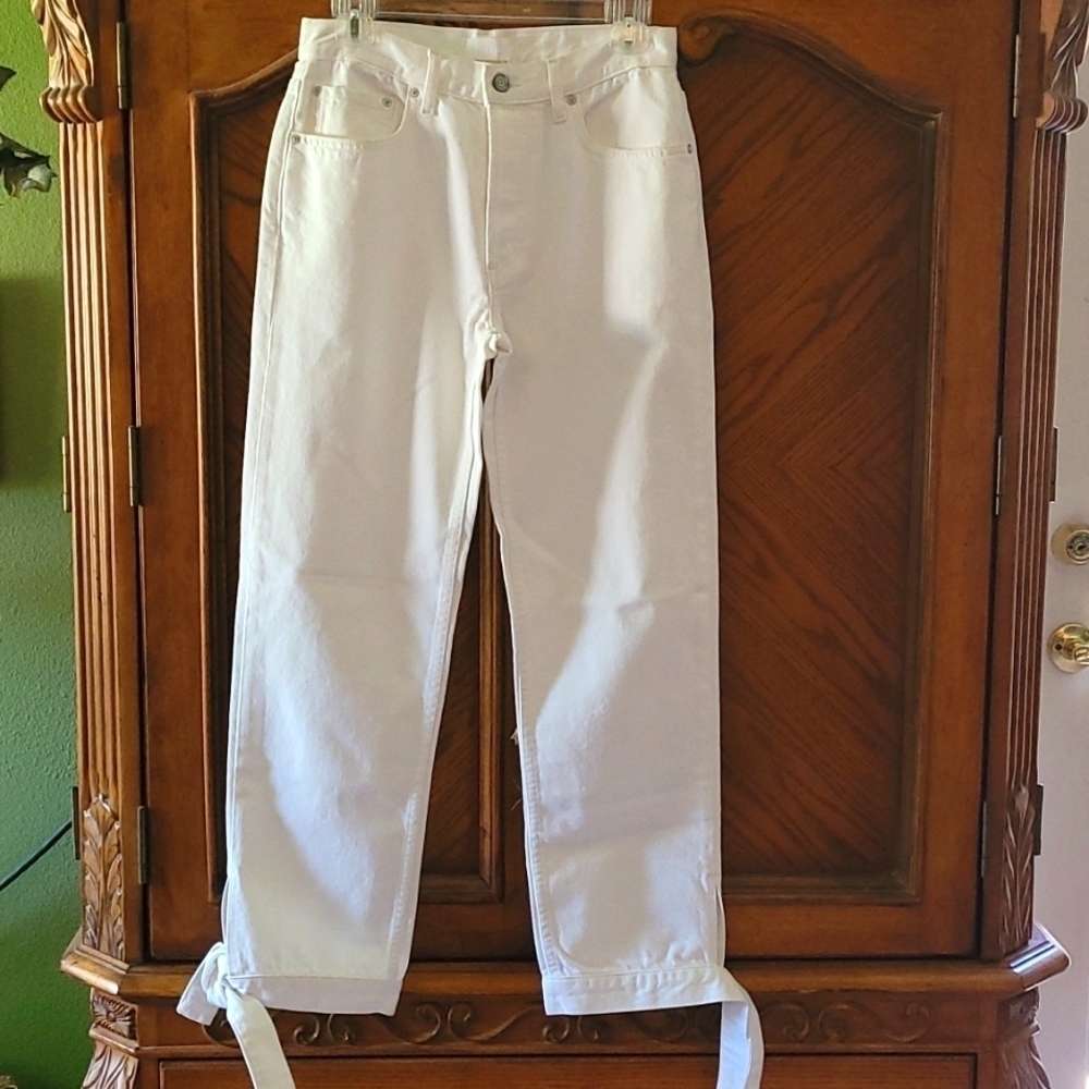 Boyish by Her Avery High Waist Straight leg with ankle ties in Vertigo.